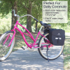 Double Pannier Bike Bags 36L Big Capacity for Rear Bicycle Rack Carrying Handle Safety Reflective Strips Bicycle Bag