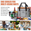 Insulated Cooler Bag 32 Cans Large Cooler Bag Soft Sided Cooler with Shoulder Strap, Collapsible Leakproof Portable Coolers for Camping Food Delivery Dry Bag