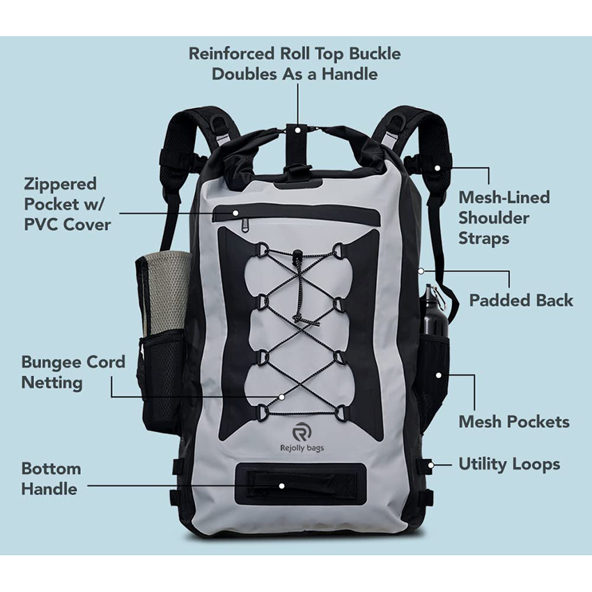 Premium Waterproof Backpack with Padded Back and Shoulder Straps Dry Bag