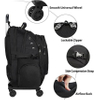 15.6 Inch Wheeled Travel Laptop Backpack on Wheels Business Bookbag Gifts for Men, Black Roller Bag
