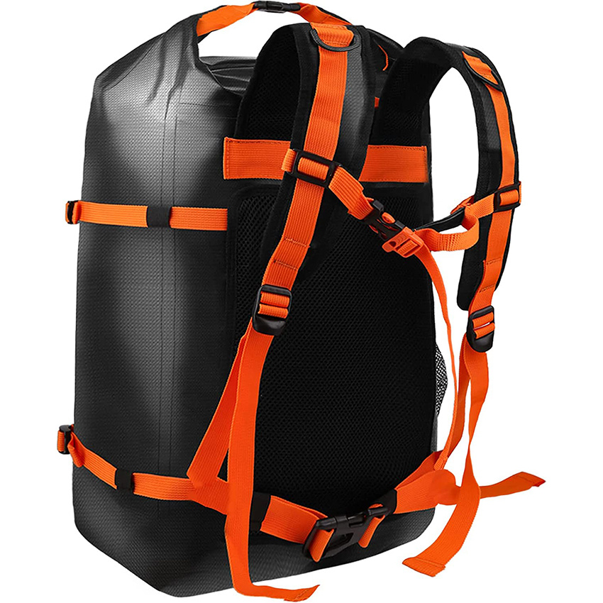 Waterproof Floating Backpack with Heavy Duty Roll-Top Closure and Exterior Zippered Pocket Dry Bag