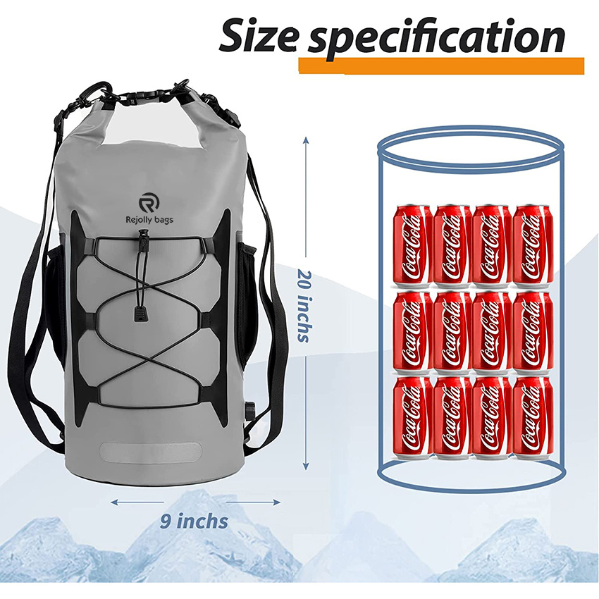 Insulated Waterproof, 20L Backpack Coolers Insulated Leak Proof, Roll Top Outdoors Ice Lunch Bags for Men Women, Beach Camping Hiking Picnic Travel Dry Bag