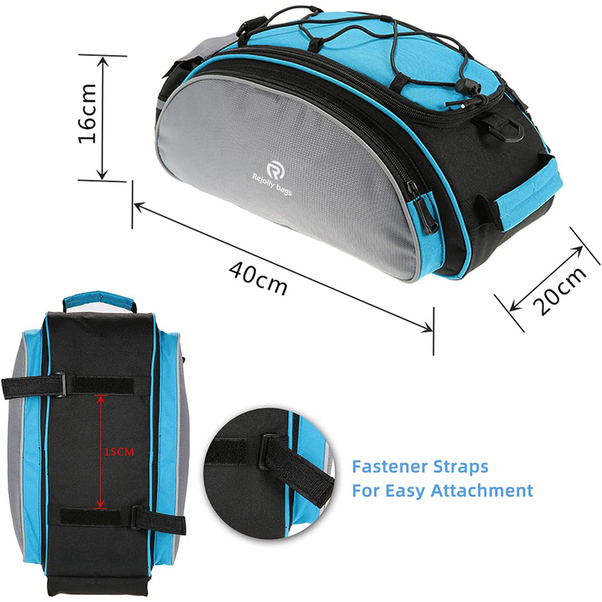 Multifunctional Bicycle Rear Seat Bag Cycling Bike Rack Seat Bag Rear Trunk Pannier Backseat Bag Handbag Shoulder Bicycle Bag