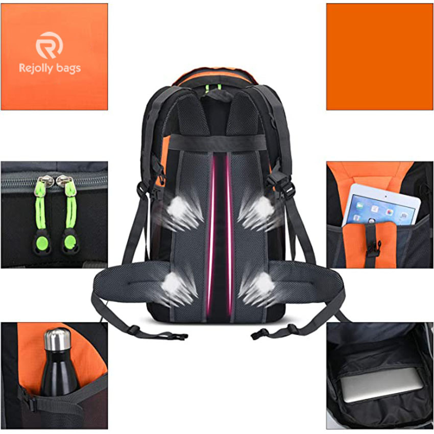 50L Comfortable Camping Lightweight Bag with Adjustable Straps for Outdoor Travel Backpack