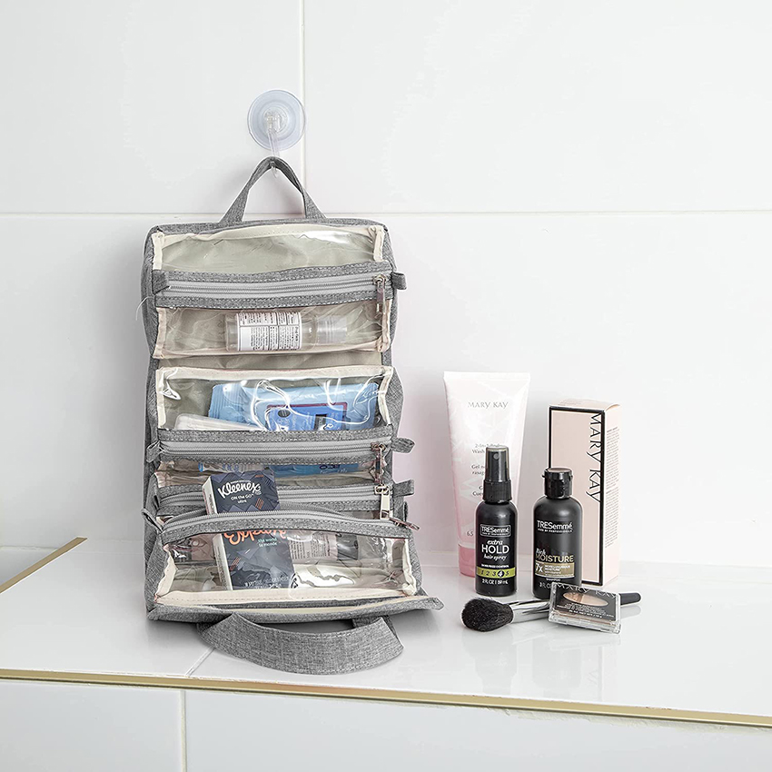 Hanging Toiletry Bag Roll-up Makeup Organizer 600D Oxford Fabric Material Organize Make up Cosmetic Bag RJ21685