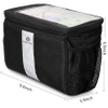 Bike Handlebar Bag Bicycle Insulated Cooler Bag with Reflective Strap Touchable Transparent Phone Pouch Bicycle Bag 