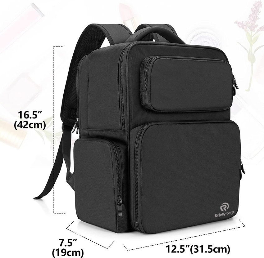 Large Makeup Backpack, Makeup Bag with Sleeve for Laptop Cosmetic Bag RJ21682