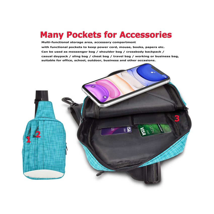 Sling Backpack, Multipurpose Shoulder Bag Sling Chest Pack Travel Daypack