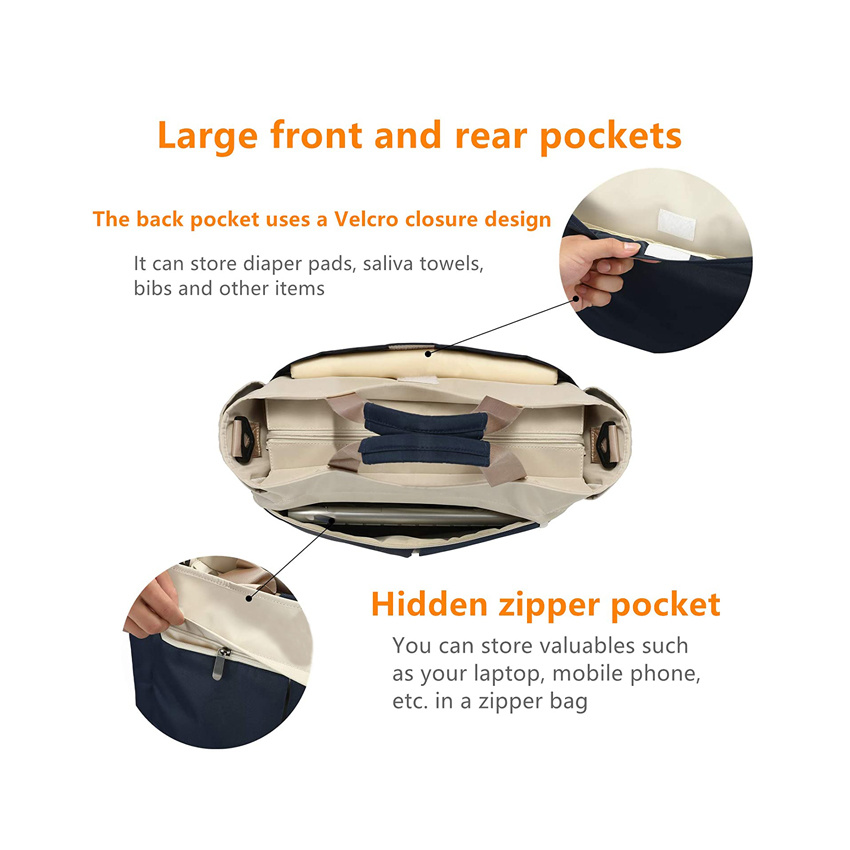 Large Travel Diaper Bag Tote Bag Multifunctional Baby Bag Fashion Wholesale Woman Bag