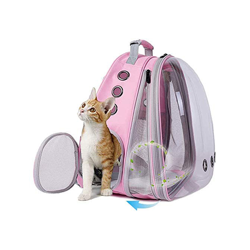 Front Expandable Pet Carrier Backpack Pet Accessories Bag Ventilated Pet Cage