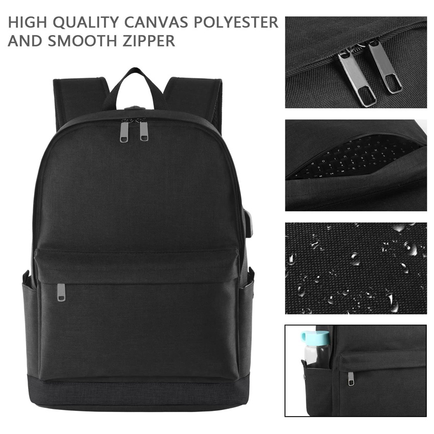 School Backpack Travel Backpack Casual Daypack Laptop Backpack with USB Charging Port