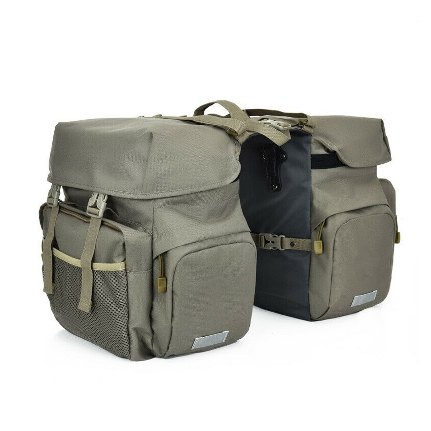 Adjustable Large Capacity Bike Bag 600D Polyester Waterproof Pannier Bags for Bicycles Double Pannier Bag