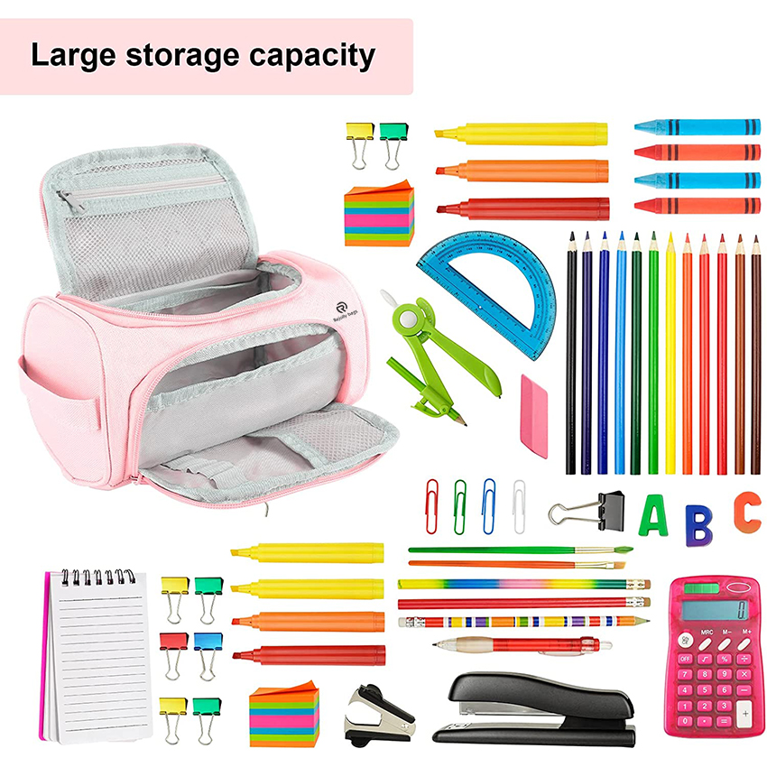 Big Capacity Pencil Pouch Large Marker Pen Case Multiple Use Aesthetic Stationery Bag for Teens Girls Adults Students Pen Bag RJ21661