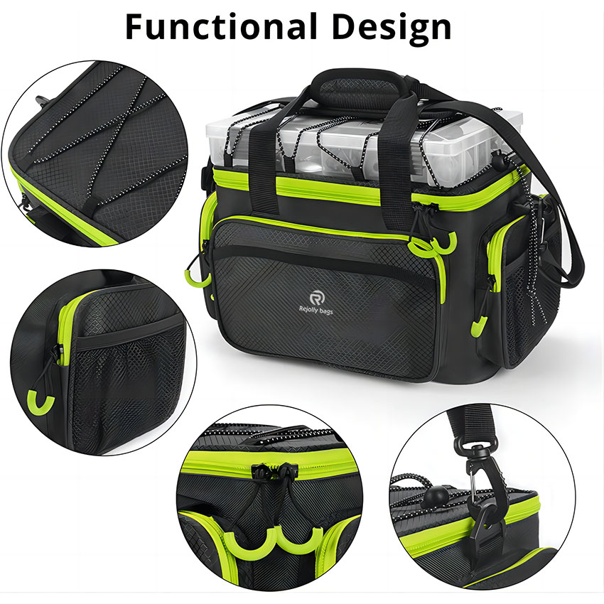 Tough and Water Resistant Fishing Tackle Tote Functional Designer Fishing Rod Bag RJ21786