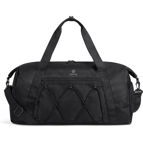 Sports Travel Duffel Bag With Shoe Compartment & Wet Pocket, Carry On Bag Weekender Overnight Bag, Water Resistant Sports Bag RJ196189