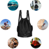 Drawstring Backpack Sports Gym Bag, Water Resistant String Sackpack Large Size with Zipper and Water Bottle Mesh Pockets for Gym Sports Bag RJ196203