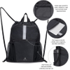 Drawstring Backpack Sports Gym Bag With Shoe Compartment & Mesh Pockets Water Resistant Sports Bag RJ196205