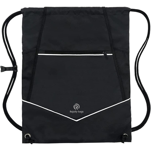 Packable Drawstring Sackpack Wet Pocket with Zipper and Water Bottle Mesh Pockets Sports Bag RJ196206