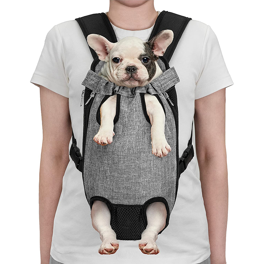 Dog Carrier Backpack, Adjustable Dog Pet Cat Front Carrier Backpack Ventilated Dog Chest Carrier for Hiking Camping Travel Pet Bag RJ20693
