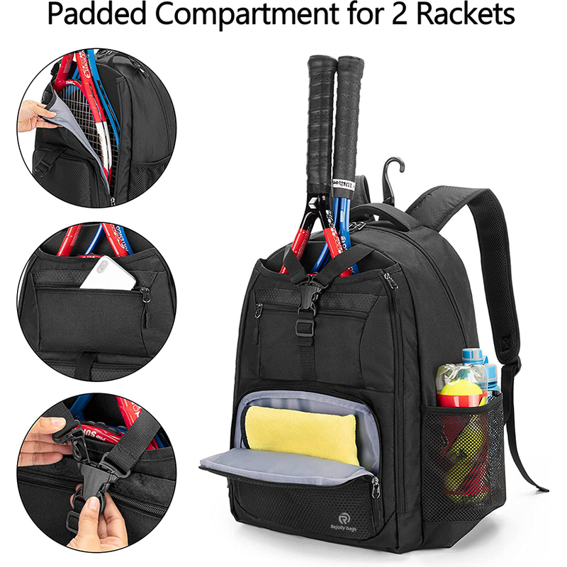 Tennis Bag for Men/Women to Hold 2 Rackets, Tennis Backpack with ...