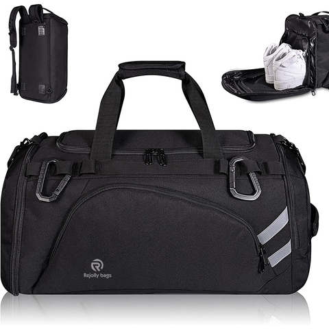 Gym Bag Sports Duffel Bags for Men 50L with Shoe Compartment & Wet Pocket Large Fitness Workout Travel Sports Bag RJ196171