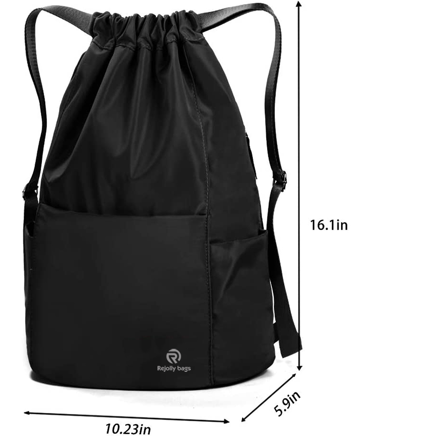 Waterproof Drawstring Gym Backpack Bag for Men & Women, Sport Gym Sack Mini Travel Daypack Ball Bag RJ196125