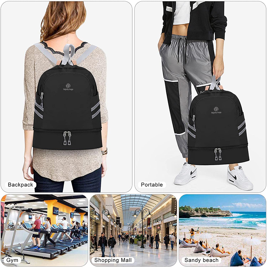 Sports Gym Bag Waterproof String Bag Backpack with Shoe Compartment for Travel Hiking Swimming Ball Bag RJ196130