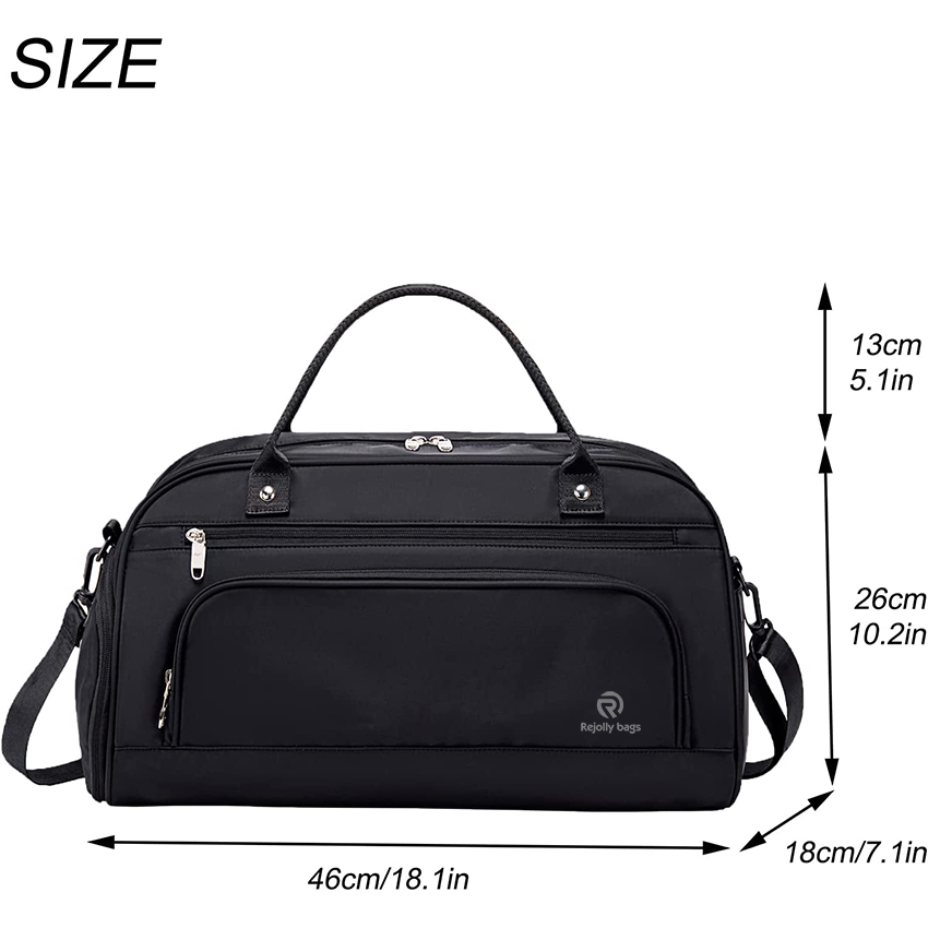 Sports Gym Bag With Shoes Compartment & Wet Pocket, Fashion Waterproof Overnight Weekender Bag for Men and Women Duffel Bags RJ204229