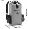 Floating Dry Backpack with Exterior Zippered Pocket and Side Mesh Bag, for Kayaking, Swimming, Rafting Dry Bags RJ228393