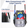 Baseball Bag Backpack with 2 Bat Sleeves, Softball Equipment Bag for Youth and Adults with Separate Shoe Compartment Baseball Bags RJ19655