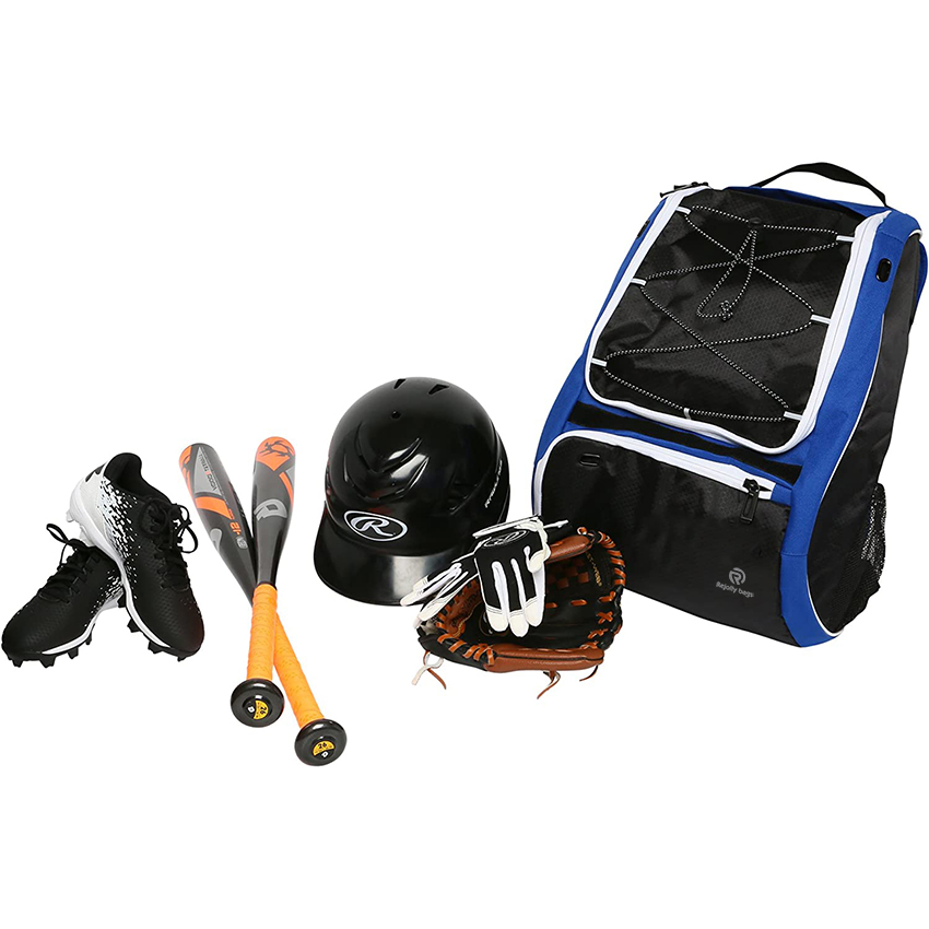 Backpack for Baseball, T-Ball & Softball Equipment & Gear for Youth and Adults Holds Bat, Helmet, Glove, & Shoes Shoe Compartment & Fence Hook Baseball Bags RJ19657