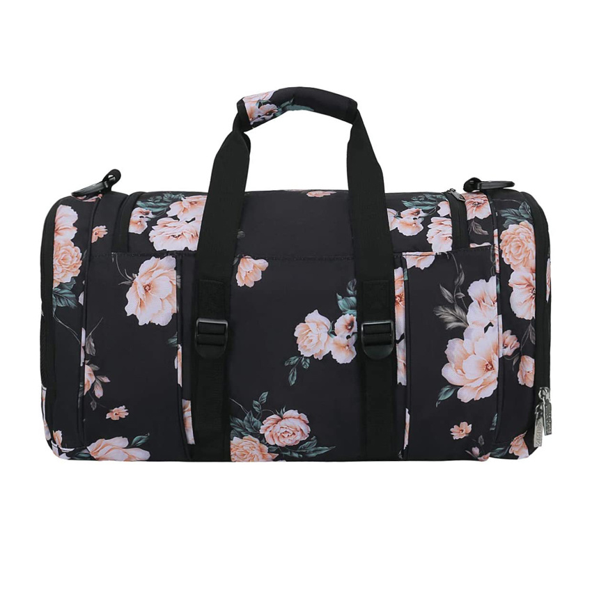 Peony Sports Duffel Gym Bag Woman Tote Bag Large Capacity Luggage Bags