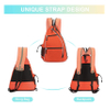 Large Capacity Tennis Bag Casual Rackets Bags Orange Sling Gym Bag