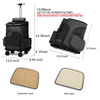 Wheeled Pet Carrier Backpack Pet Stroller Travel Carrier Car Seat for Small Dogs Cats Puppies