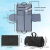 Convertible Garment Bag with Shoulder Strap, Shoes Compartment, Carry on Travel Suit Bags, 2 in 1 Garment Duffle Bag for Men Women Garment Bag