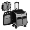 Storage Pockets Pet Travel Carrier Removable Rolling Pet Backpack for Dogs Cats