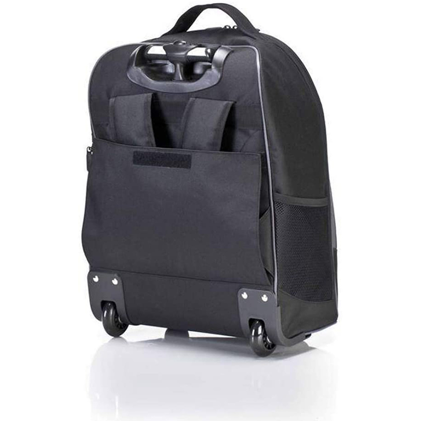 College Student and Travel Commuter Wheeled Bag Durable Material Tablet Pocket Removable Laptop Protective Sleeve for 16-Inch Laptop Roller Bag