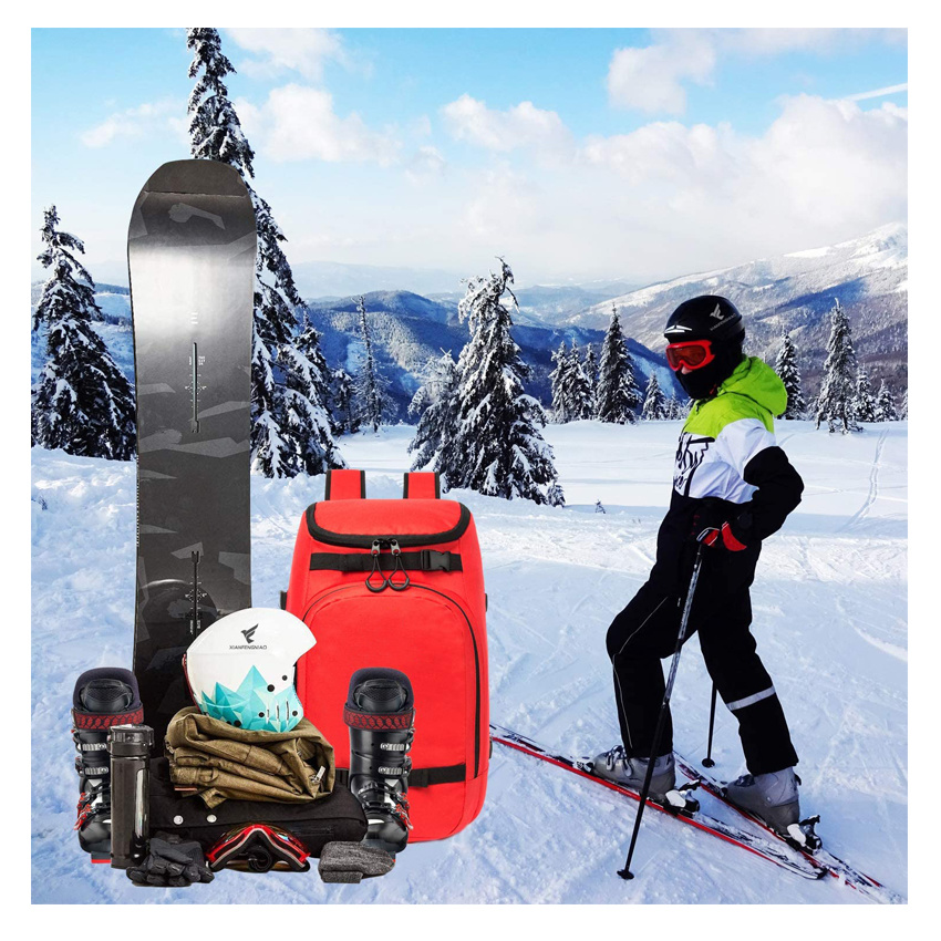 Function Storage Boot Bag Travel Backpack for Ski & Snowboard Boots Ski Helmet Goggles Gloves