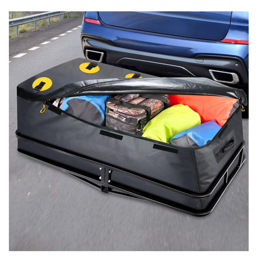 Cargo Carrier Bag Hitch Bag Include Reinforced Straps Fits Car Truck SUV Vans with Basket Hitch Mount