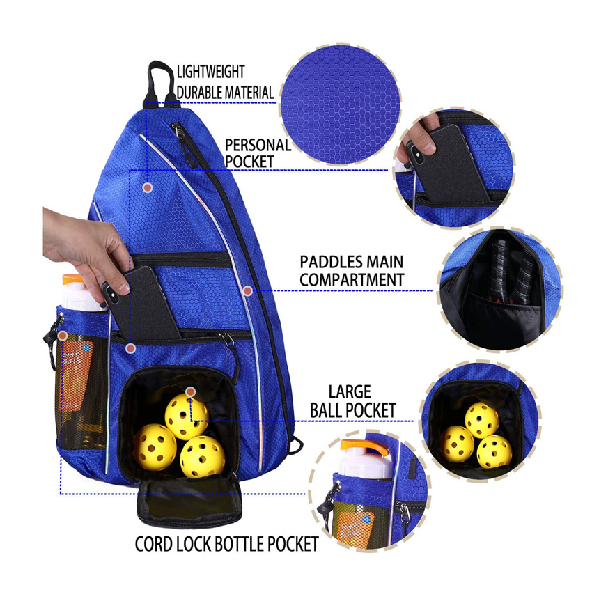 Reversible Crossbody Sling Backpack Tennis Racket Bag and Travel Sports Bag