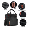 Double Compartment Lunch Bag Insulated Ice Cooler Tote Bags Reusable Water-Resistant Food Bag