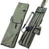 Canvas Rod Case Organizer Pole Storage Bag Rod and Reel Carrier Organizer for Travel Fishing Rod Bag