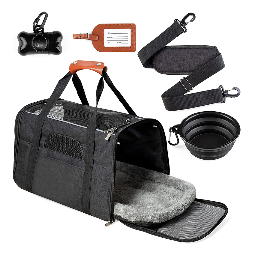 Pet Carrier Soft-Sided Cat Carrier Bag Small Dog Carrier Basket Puppy Bag