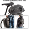 Water Resistant Bicycle Saddle Panniers, 8L Capacity Trunk Storage Bag, Cycling Back Seat Cargo Carrier Pouch with Shoulder Strap Travel Cycling Bag