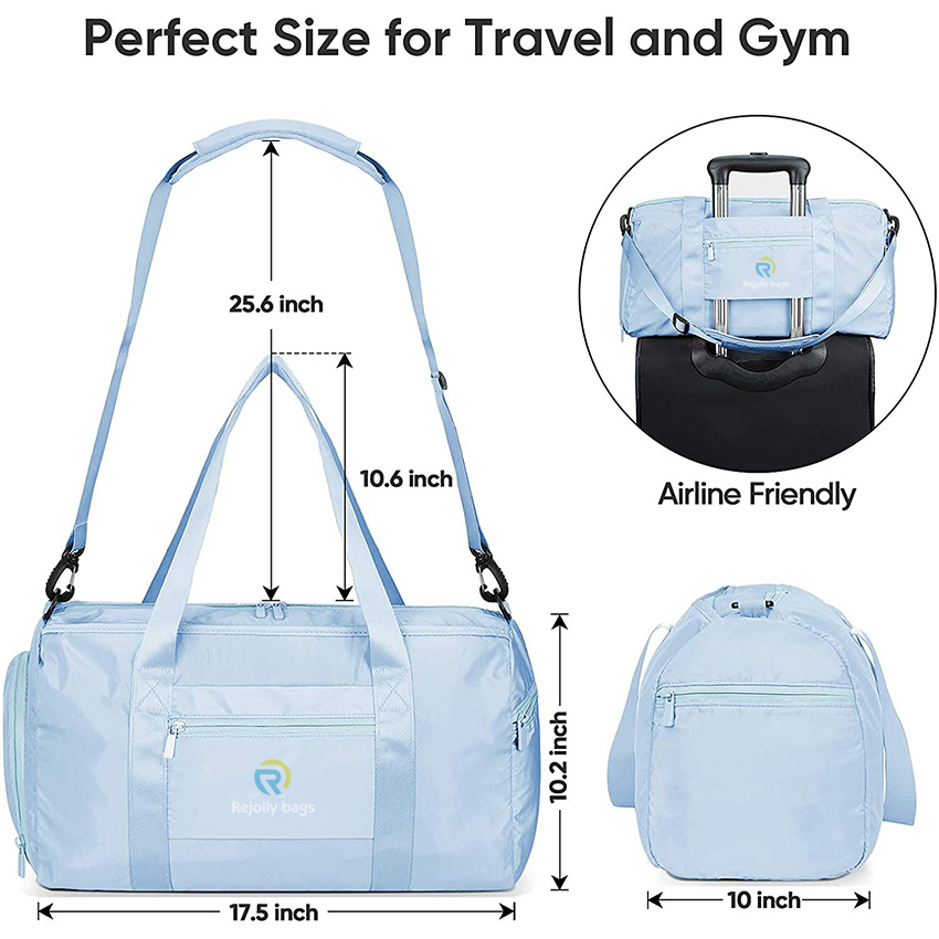 Sports Gyms and Weekend Getaway Waterproof Dufflebag with Shoe and Wet Clothes Compartments Lightweight Gym Bag