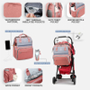 6-in-1 with Changing Station - Large Capacity Durable Waterproof and Bassinet with Mosquito Net Insulated Pockets Diaper Bag Backpack