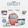 6-in-1 with Changing Station - Large Capacity Durable Waterproof and Bassinet with Mosquito Net Insulated Pockets Diaper Bag Backpack