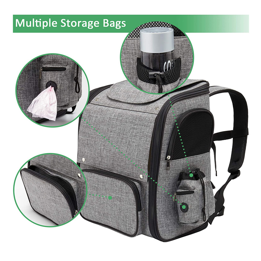 Wholesale Large Expandable Pet Carrier Backpack Dog Cage Small Animal Carry Bag