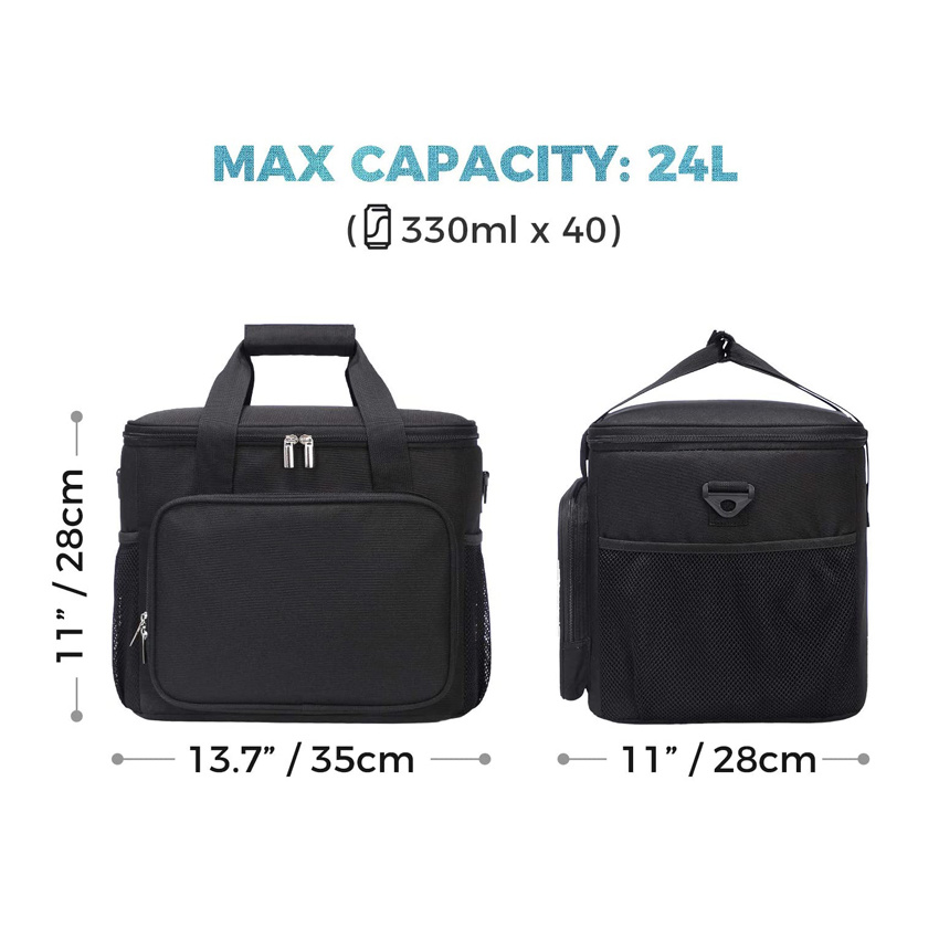 Collapsible Cooler Bag Insulated Travel Lunch Bag Food Delivery Bag