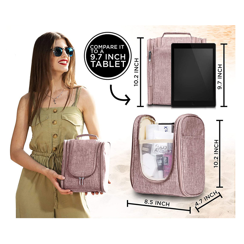 Hanging Travel Toiletry Bag for Women Hygiene Bag Bathroom and Shower Organizer Kit